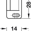 Plastic Roller Catch White